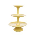 Suporte porcelana amarelo 3 andares